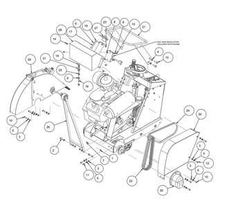 Section 01 Diagram and Parts List for MK-2420HSP 170954 MK Diamond Concrete Saw